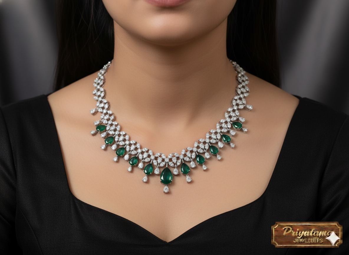 Swaroski Silver Necklace